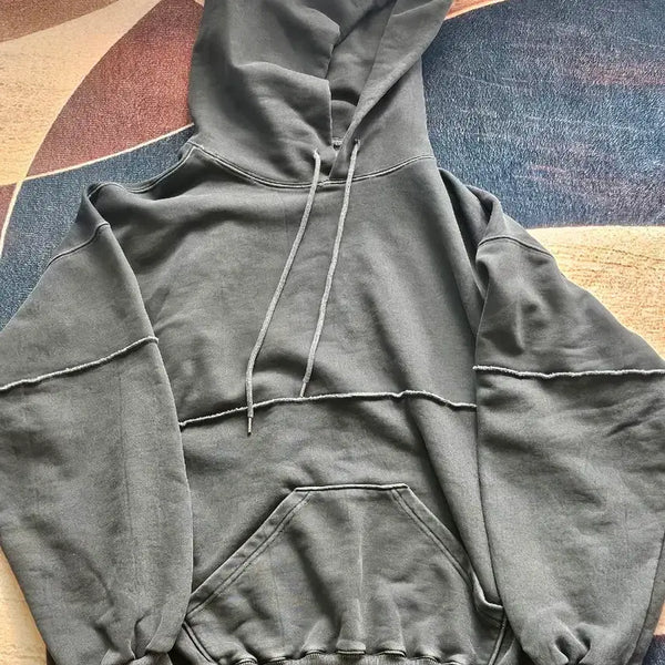[BUNJANG] Pigment Hoodie Set (Wide Pants) / 피그먼트 후드세트 (와이드팬츠)