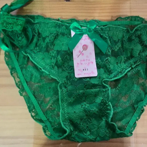 [BUNJANG] Lace Mesh Panty 4-Pack / 레이스 망사팬티 4장 10,000원