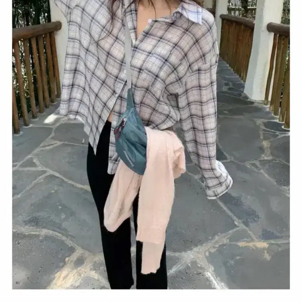 [BUNJANG] Summer Check Pattern Shirt / 여름 체크셔츠