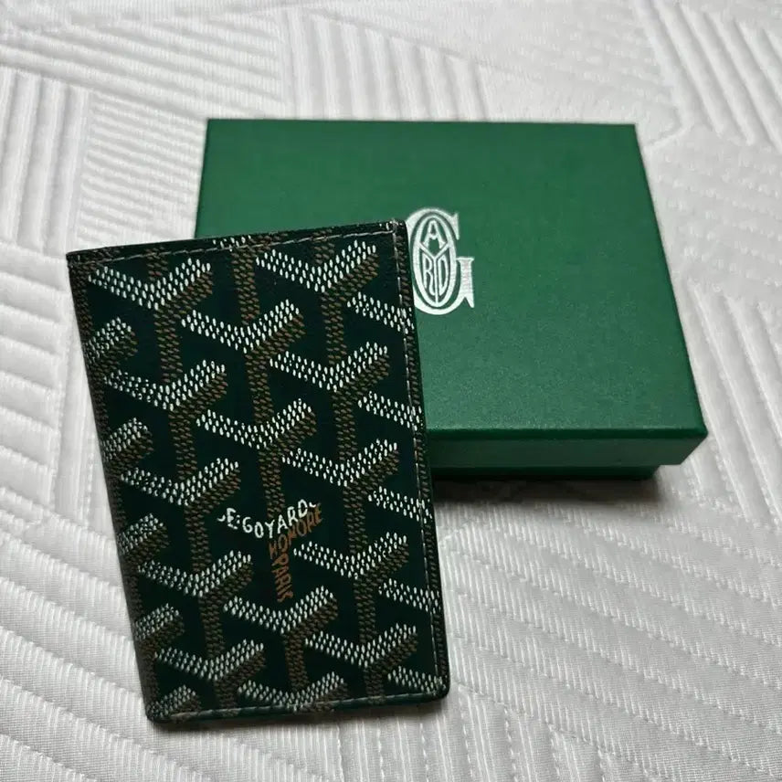 [BUNJANG] Goyard Saint Pierre Green Leather Bifold Wallet / 고야드 생피에르 그린