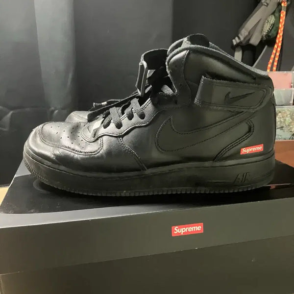 [BUNJANG] Supreme Nike Air Force 1 Mid Black / 280 슈프림 나이키 에어포스 1 미드 블랙
