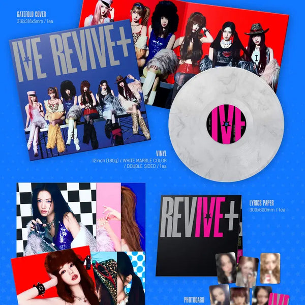 [BUNJANG] IVE 2nd Album REVIVE+ White Marble Color LP / 아이브 - 2집 REVIVE+ LP