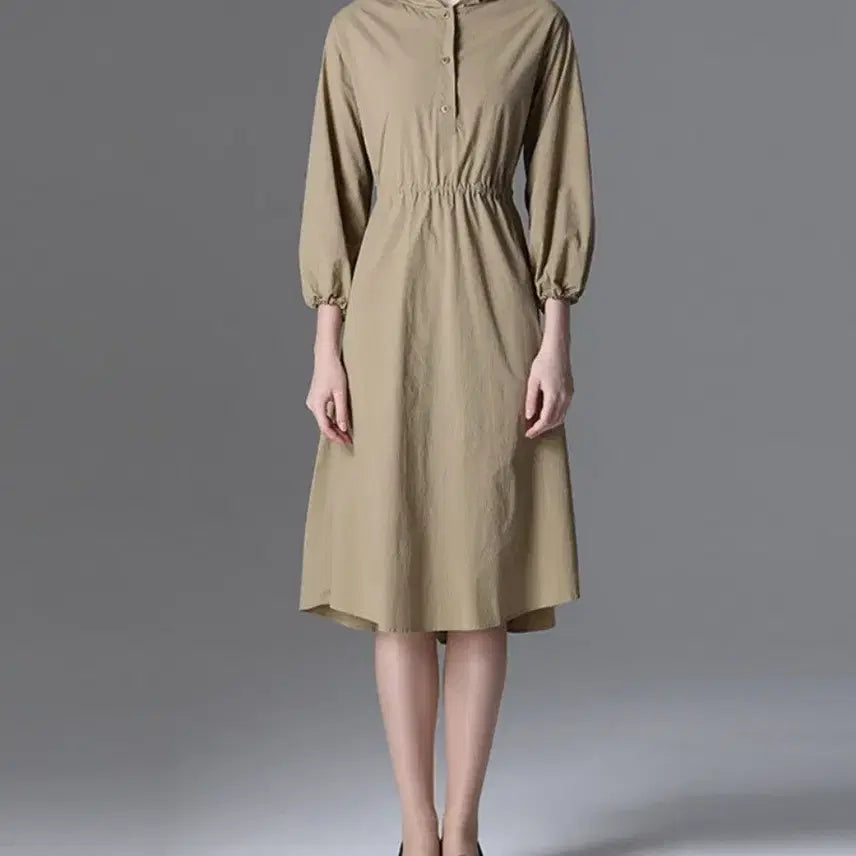 [BUNJANG] She's Miss Waist String Hooded Long Dress / 쉬즈미스 허리 스트링 후드 롱 원피스
