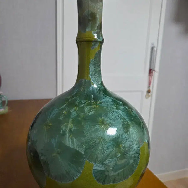 [BUNJANG] Snowflake Crystal Glaze Ceramic Vase / 눈꽃보석 결정유 도자기