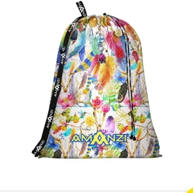 [BUNJANG] Amanzi Bohemian Dream 35L Drawstring Swim Bag / 아만지 드로스트링 스윔백 35L 보헤미안 드림 메쉬 수영가방