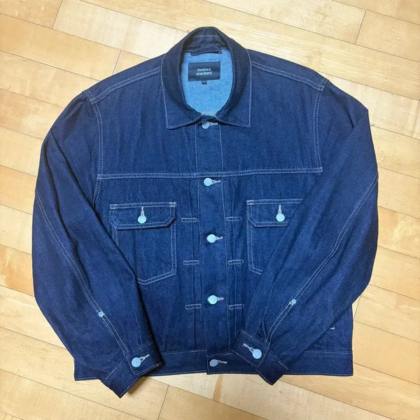 [BUNJANG] Musinsa Standard Selvedge Denim Jacket L Deep Indigo / 무탠다드 셀비지 데님 자켓(L)_민트급