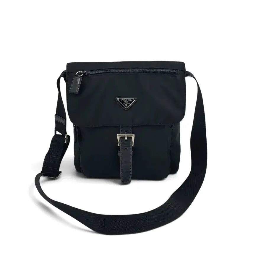 [BUNJANG] Prada Black Re-Nylon Messenger Bag Crossbody Shoulder Bag / 프라다 블랙 메신저백 크로스백 숄더백 B5469F