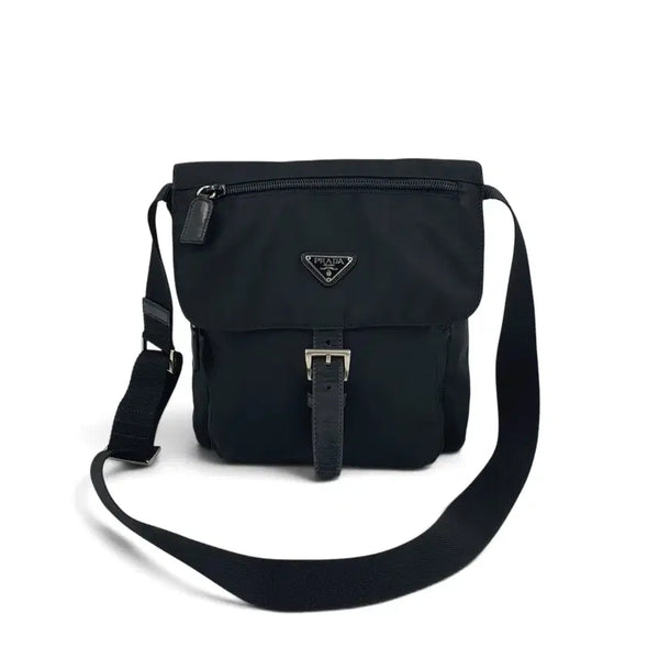 [BUNJANG] Prada Black Re-Nylon Messenger Bag Crossbody Shoulder Bag / 프라다 블랙 메신저백 크로스백 숄더백 B5469F