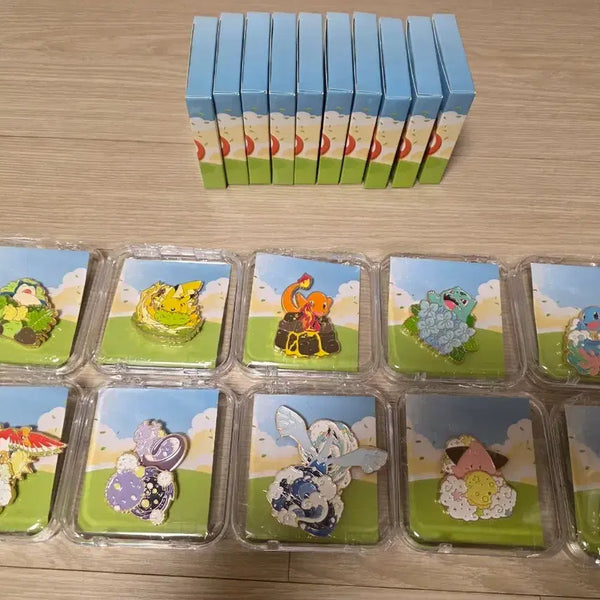 [BUNJANG] Isak Toast Pokemon Badge 10-Piece Set with Badge Case / (전종)이삭토스트 포켓몬 뱃지 10종 뱃지케이스 포함