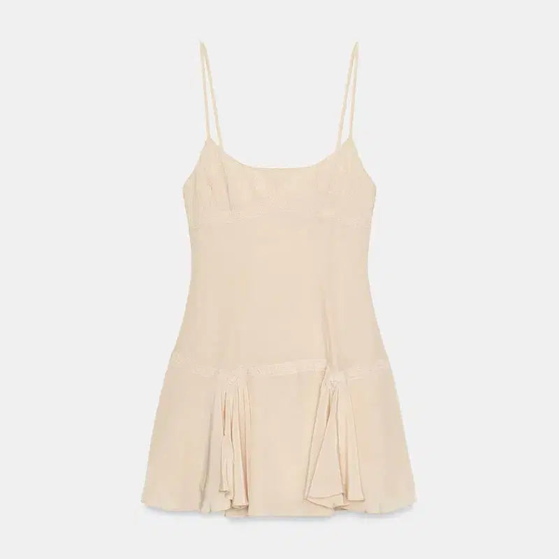 [BUNJANG] Zara Embroidered Camisole Dress S / 자라 자수 캐미솔 원피스 S (새상품)