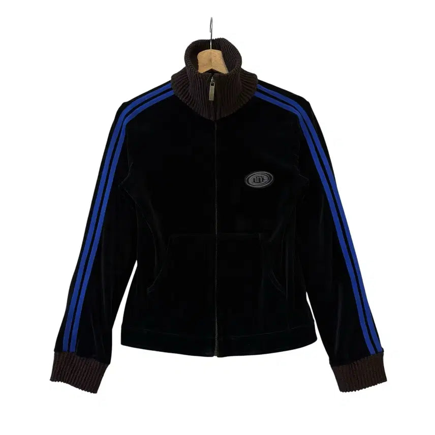 [BUNJANG] 96NY Y2K Velour Track Zip-Up Black / 나인식스뉴욕 Y2K 벨루어 트랙 집업 블랙 FM(55) 정품