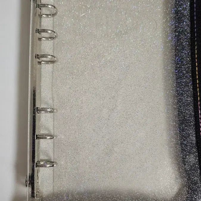[BUNJANG] Dense Transparent Glitter Binder 6-Ring Diary / 투명 글리터 바인더  덴스 6공 다이어리