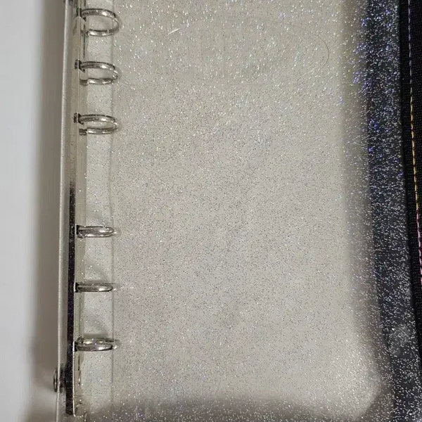 [BUNJANG] Dense Transparent Glitter Binder 6-Ring Diary / 투명 글리터 바인더  덴스 6공 다이어리
