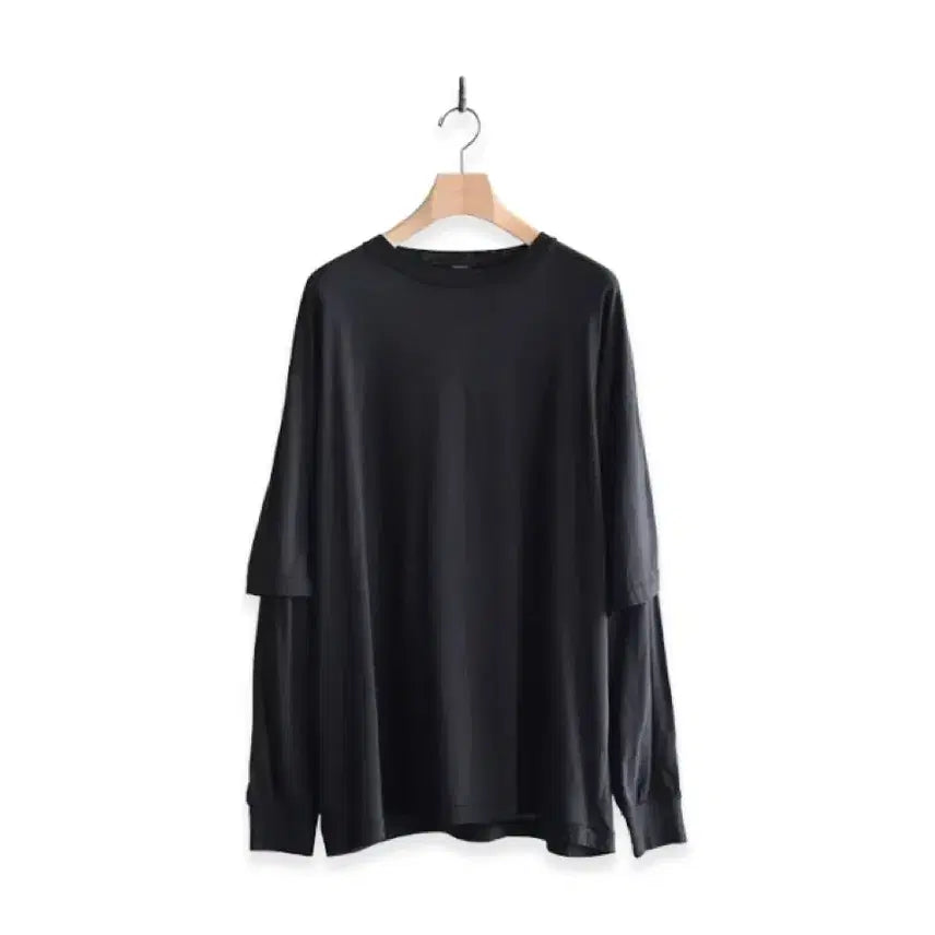 [BUNJANG] COMOLI 26AW THIN Cotton Layered T-Shirt Black Size 2 / [새상품] COMOLI 26AW THIN 코튼 레이어드 티셔츠 Black 2사이즈