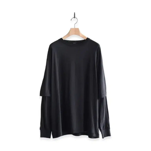 [BUNJANG] COMOLI 26AW THIN Cotton Layered T-Shirt Black Size 2 / [새상품] COMOLI 26AW THIN 코튼 레이어드 티셔츠 Black 2사이즈