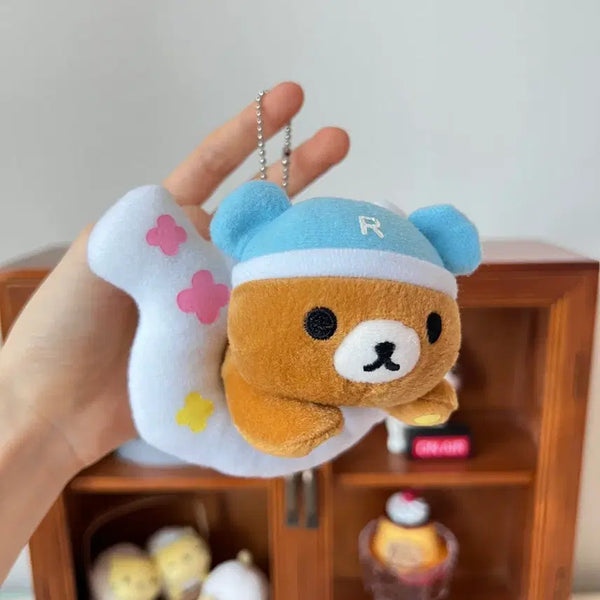 [BUNJANG] Classic Rilakkuma Tube Keychain Plush / 고전 리락쿠마 튜브 키링 인형