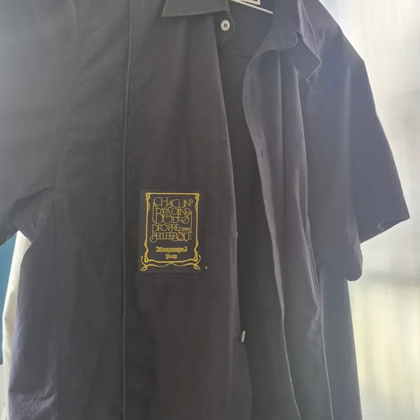 [BUNJANG] Wooyoungmi Patch Short Sleeve Shirt / 우영미 패치 반팔 셔츠