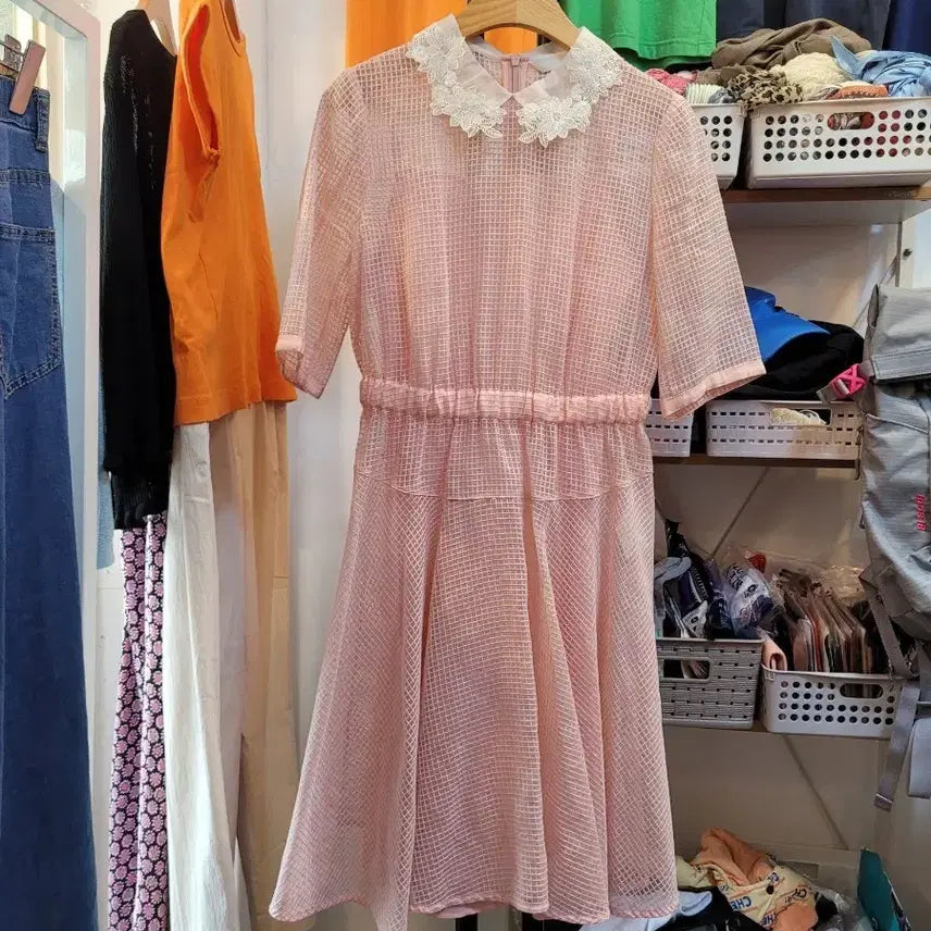 [BUNJANG] Lenibon Light Pink Dress (Size 55) / 레니본 원피스(55)