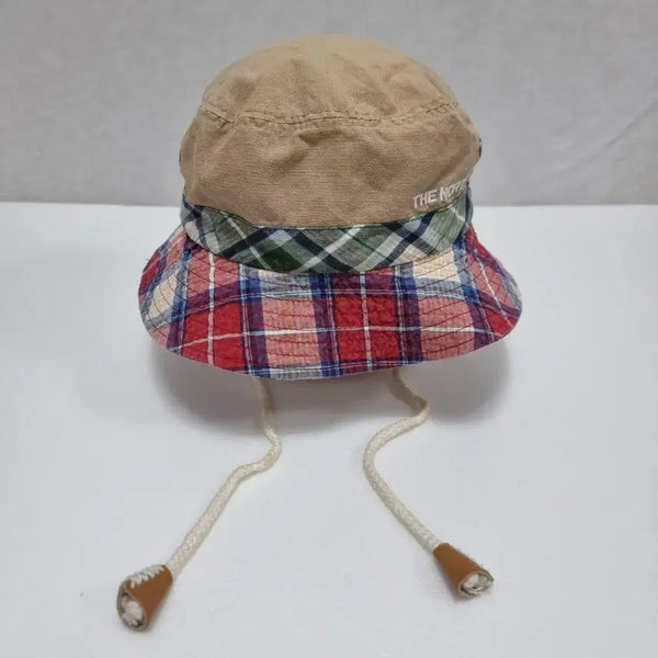 [BUNJANG] The North Face Summer Check Bucket Hat (Beige) / 노스페이스 여름 체크 버킷햇 남자보통두상ㅡ0317ㅁㅁ
