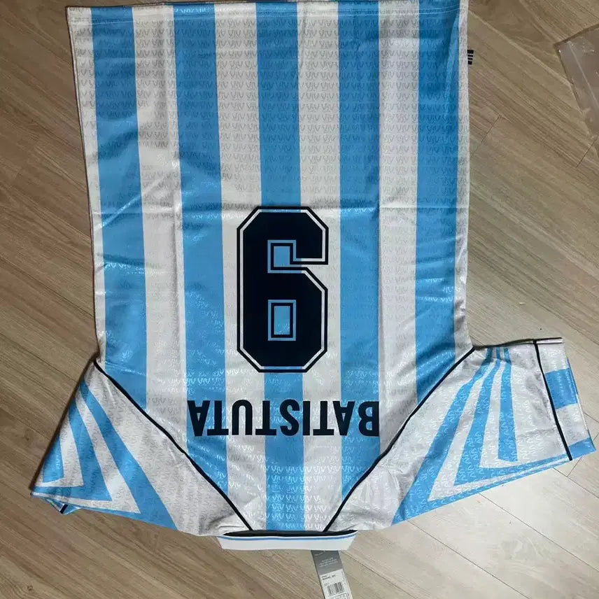 [BUNJANG] Argentina Football Jersey Batistuta #9 / 아르헨티나 축구 유니폼 바티스투타 9 FREE 105~110