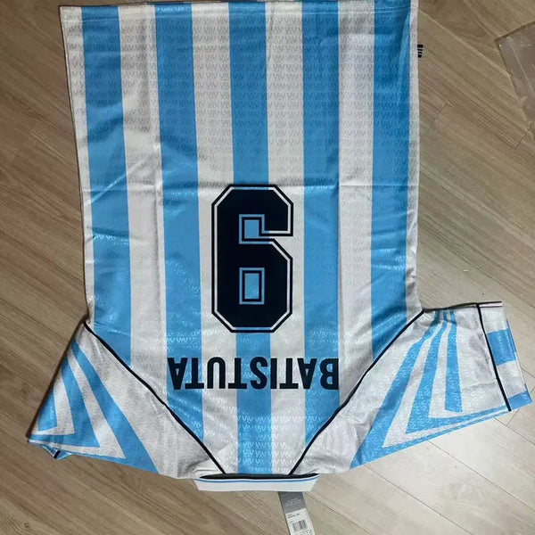 [BUNJANG] Argentina Football Jersey Batistuta #9 / 아르헨티나 축구 유니폼 바티스투타 9 FREE 105~110