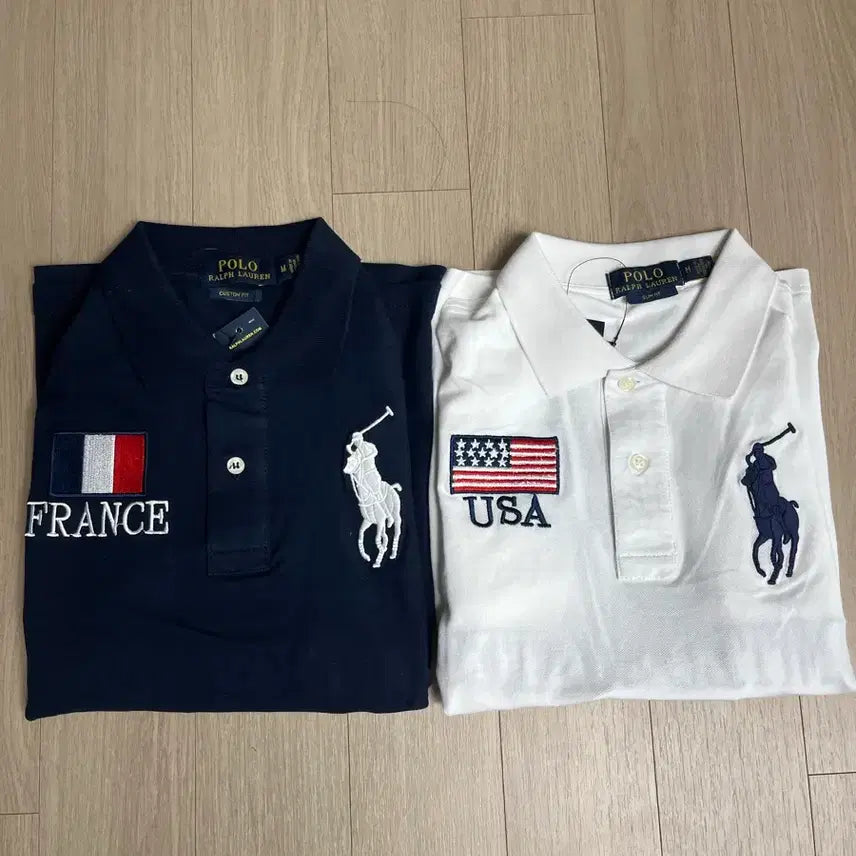 [BUNJANG] Big Pony USA France Women's T-shirt Set (Size M) / 빅포니 USA 프랑스 여성용 2개