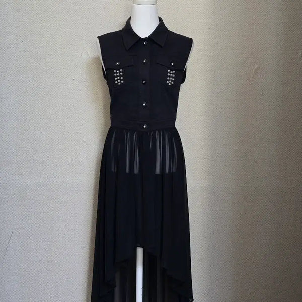 [BUNJANG] Egoist Sheer Layered Long Dress Size 55 / 에고이스트)시스루 레이어드 롱원피스55