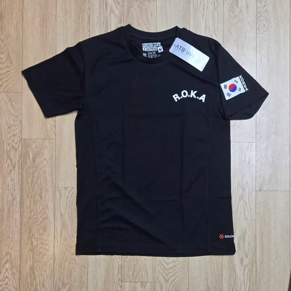 [BUNJANG] Kamizone Korean Army Kolon Fabric Short Sleeve T-Shirt Size 90 / 미사용 카미존 한국 육군 코오롱 원단 반팔티 90사이즈  (줄자사진 참고)