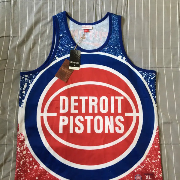 [BUNJANG] Mitchell & Ness Detroit Pistons Sleeveless Jersey XL / 미첼엔네스 NBA 디트로이트 피스톤스 나시 민소매 져지 XL사이즈 새상품