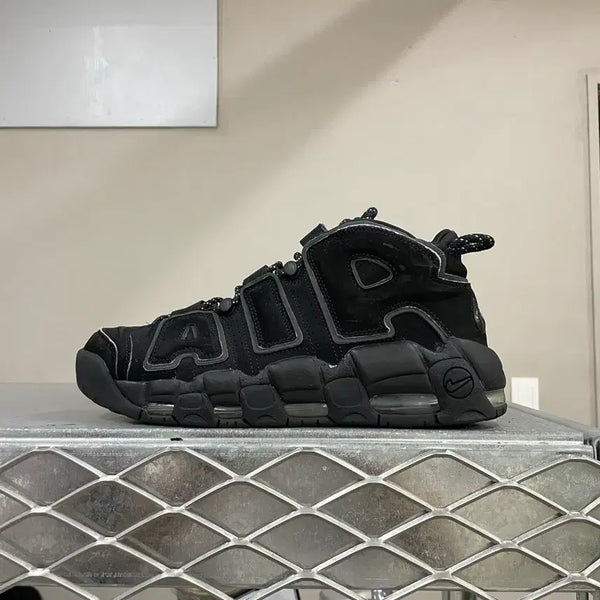 [BUNJANG] Nike Air More Uptempo Triple Black Sneakers / 나이키 에어 업템포 트리플 블랙 275 (gr-5838)