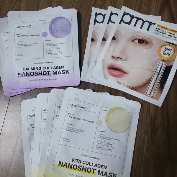 [BUNJANG] Mediheal & Primera Collagen & Vitamin A Serum Sheet Masks (10 Count) / 콜라겐 마스크팩 10장