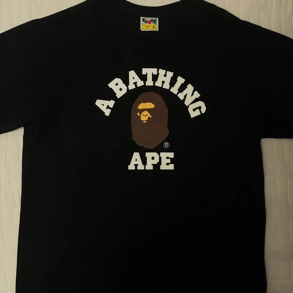 [BUNJANG] BAPE College Short Sleeve T-Shirt Black XL / 베이프 컬리지 반팔 블랙 XL