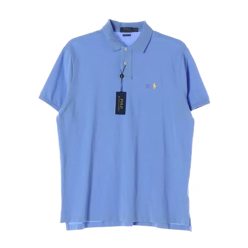 [BUNJANG] Polo Ralph Lauren Custom Slim Fit Pony Pique Short Sleeve T-Shirt (Light Blue) / (새상품) 폴로 랄프 로렌 커스텀 슬림핏 포니 피케 반팔 티셔츠 카라티 라이트블루