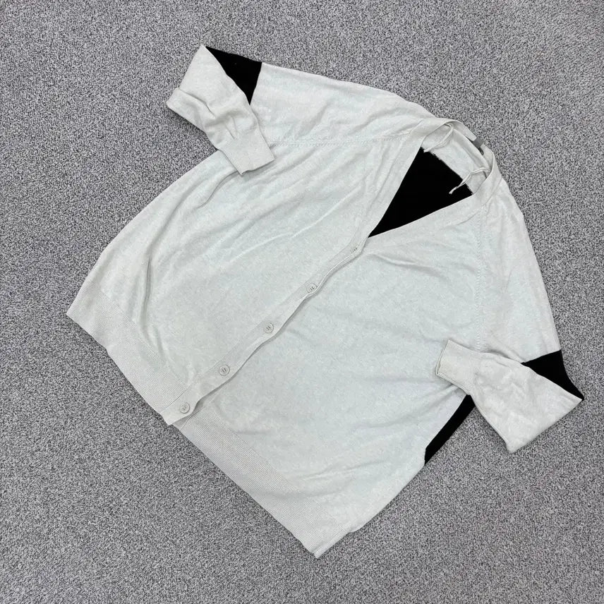 [BUNJANG] S-Course Colorblock Cashmere Cardigan / S 코스 배색 캐시미어 가디건 0727J2