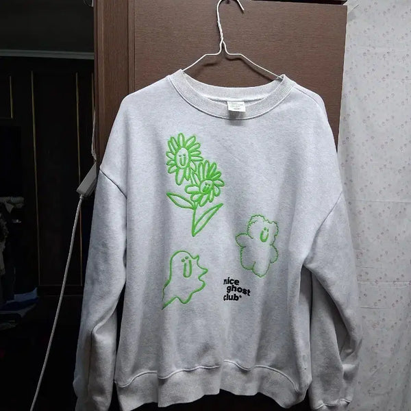 [BUNJANG] Nice Ghost Club Sweatshirt Grey M / 나이스 고스트 클럽 맨투맨 그레이(M)