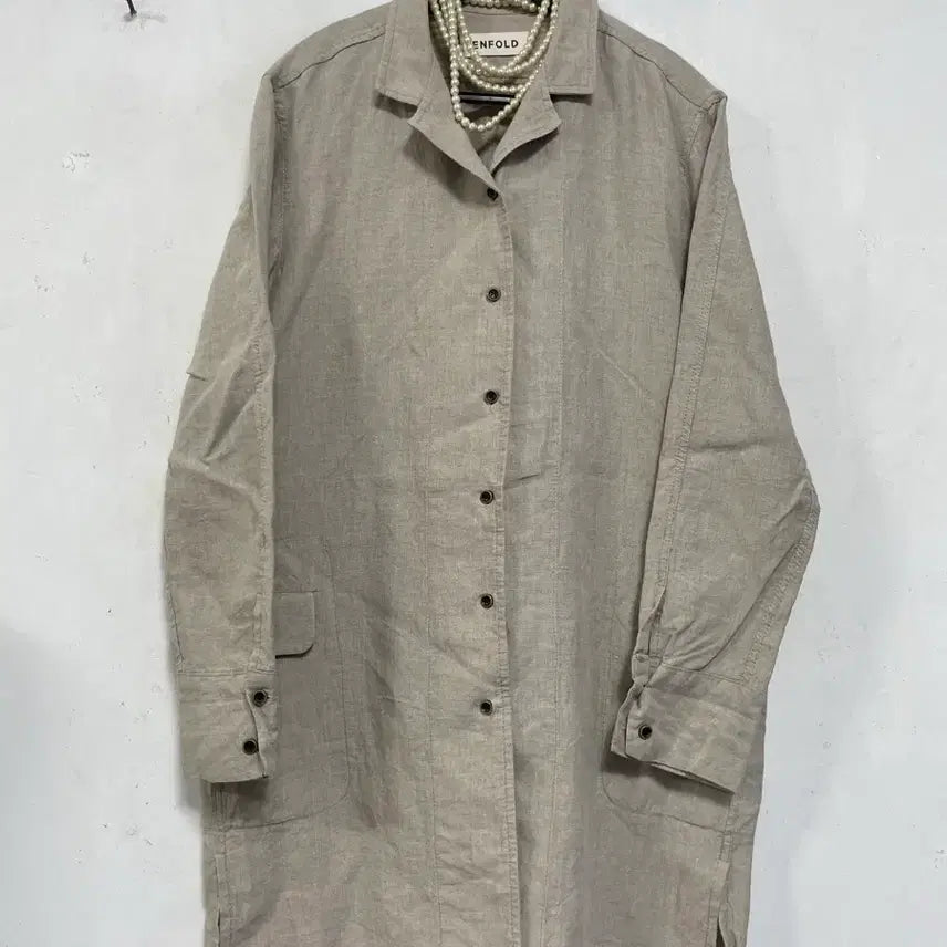 [BUNJANG] Linen Jacket with Side Slit / N6844 린넨 자켓.롱 자켓.옆트임.셔츠
