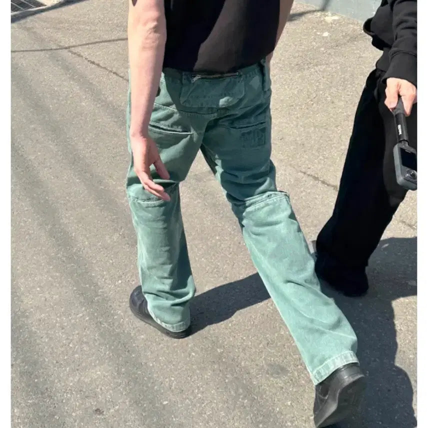 [BUNJANG] Plastic Product MPA Back Pants Emerald S / 플라스틱프로덕트 mpa 백 팬츠 에메랄드 s