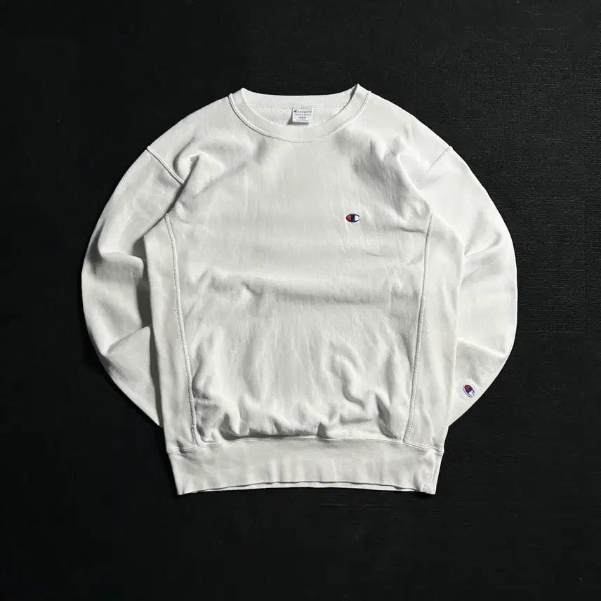 [BUNJANG] Champion Reverse Weave White Sweatshirt L / 챔피온 리버스위브 화이트 맨투맨