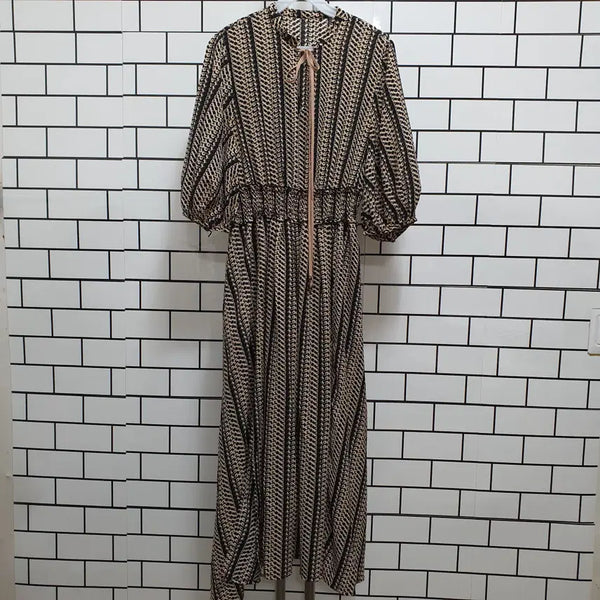 [BUNJANG] White Chiffon Short-Sleeve Dress / 흰-284 반팔 쉬폰 원피스