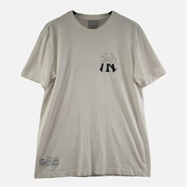[BUNJANG] MLB White Men's Short Sleeve T-Shirt L / 엠엘비 화이트 남자 반팔티 L N8561
