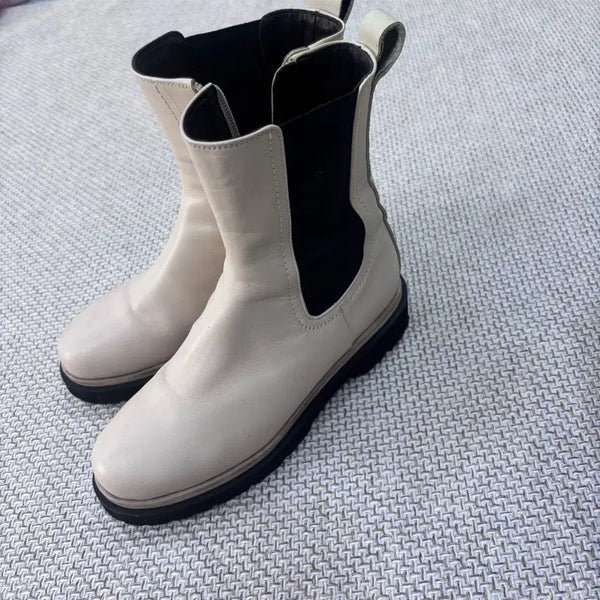 [BUNJANG] Time (Hansem) Leather Chelsea Boots 0729E / 235 한섬 타임 가죽 첼시 부츠 0729E