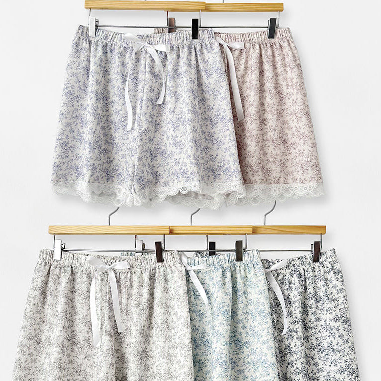 [BUNJANG] Twist Wall Lace Pajama Shorts / 새상품) 뜨왈 레이스 반바지 잠옷 홈웨어