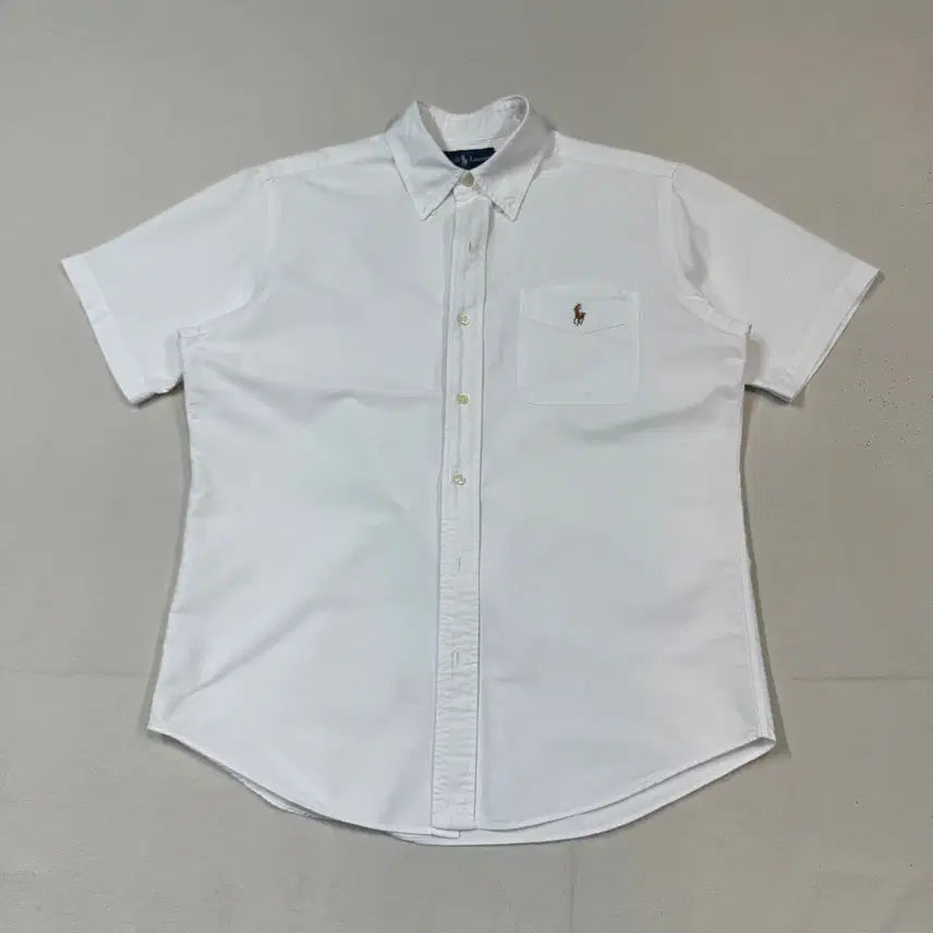 [BUNJANG] Polo Ralph Lauren Classic White Oxford Short Sleeve Shirt / L) 폴로 랄프로렌 클래식 화이트 옥스포드 반팔 셔츠