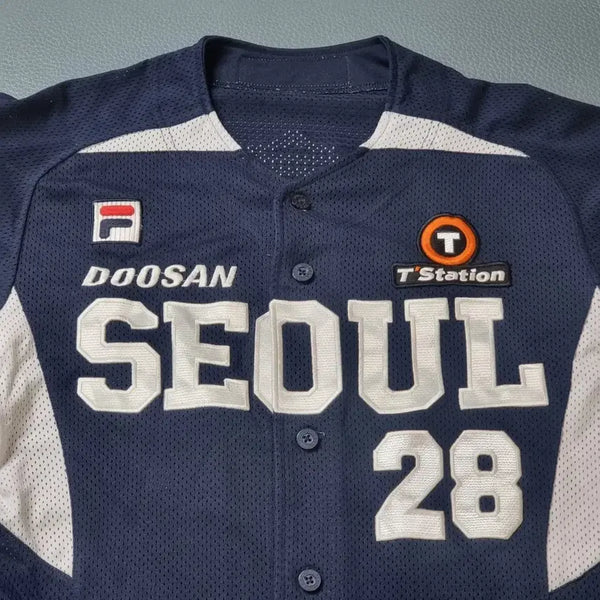 [BUNJANG] Doosan Bears Fila Authentic Seoul Uniform - Size 100 - Choi Seung-yong / 두산 베어스 휠라 어센틱 서울 유니폼 100 최승용