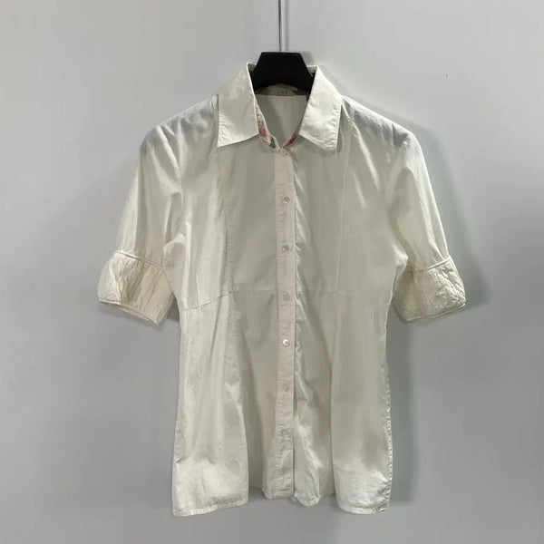 [BUNJANG] Burberry Cabra Half Sleeve T-shirt / 버버리 카브라 하프 반팔 셔츠 (on.1540)