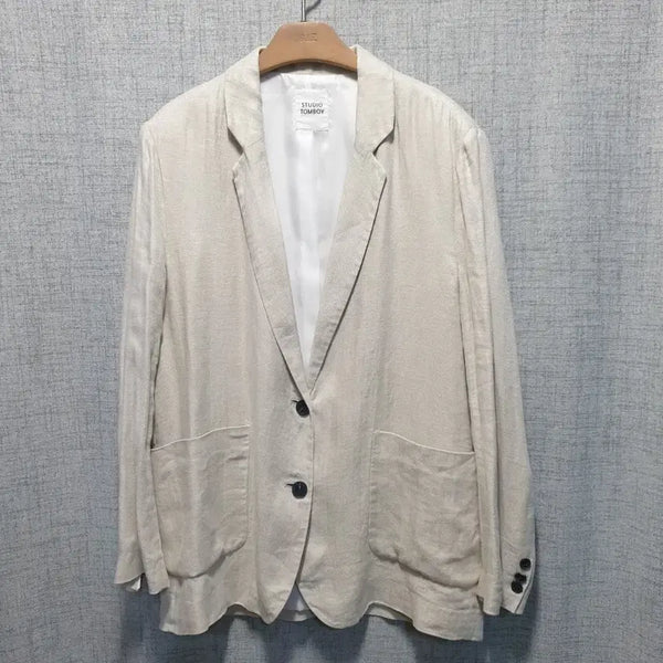 [BUNJANG] Studio Tomboy Linen Jacket Women's Size 85 / 스튜디오톰보이 여성 린넨 자켓 85