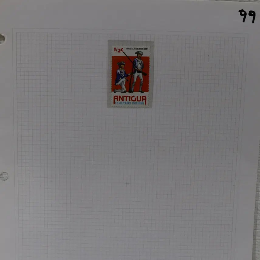 [BUNJANG] Foreign Stamp No. 99 Antigva 1 Type Single / [외국 우표 NO.99] 안티과 1종 싱글