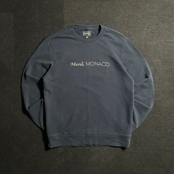 [BUNJANG] Club Monaco Navy Lettering Sweatshirt L / 클럽 모나코 네이비 레터링 맨투맨
