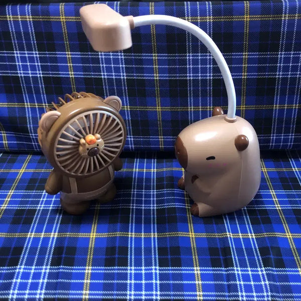 [BUNJANG] Capybara Fan & Mood Lamp Set / 카피바라 손 선풍기&무드등 세트