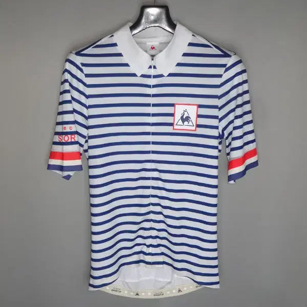 [BUNJANG] Le Coq Sportif Men's Full Zip Spandex T-Shirt / 르꼬끄/남성105/자전거사이클풀집업스판티셔츠/달순구제162